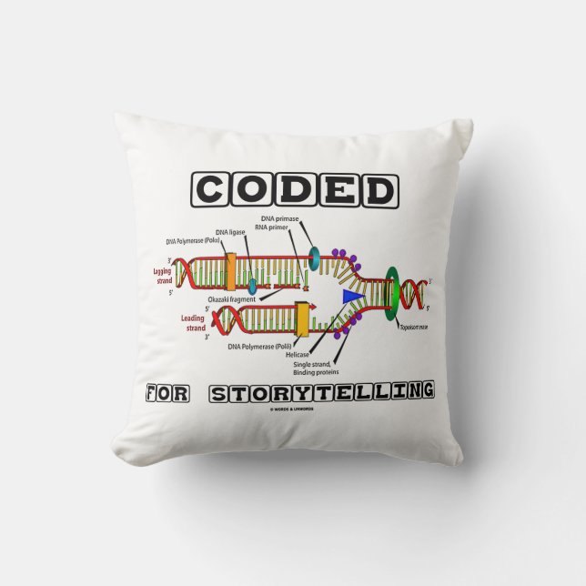 Coded For Storytelling DNA Replication Cushion (Front)