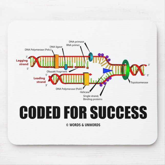 Coded For Success DNA Replication Mouse Mat (Front)