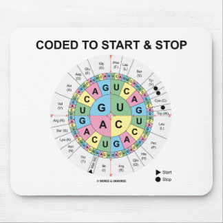 Coded To Start And Stop (Codon Wheel) Mouse Mat