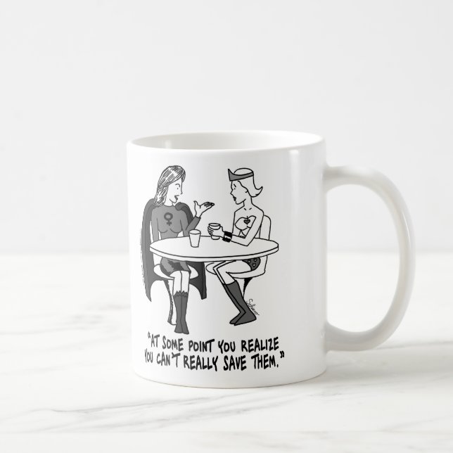 Codependent Superheroines Classic Mug (Right)