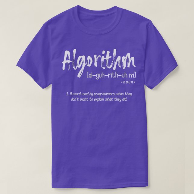 Coder Algorithm Programming T-Shirt (Design Front)