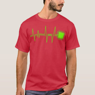 Coder and Admin Heartbeat Computer Chip Heart Rate T-Shirt