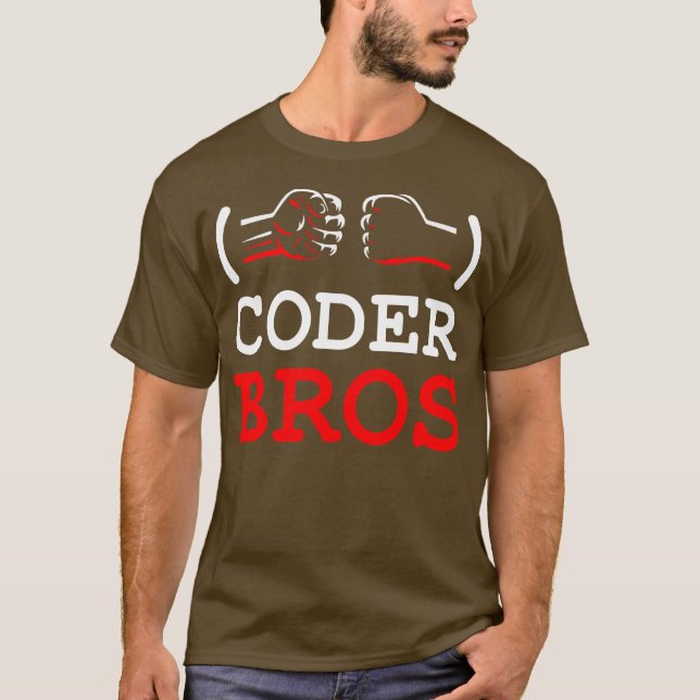 Coder Bros Code Software Engineer Programming T-Shirt (Front)