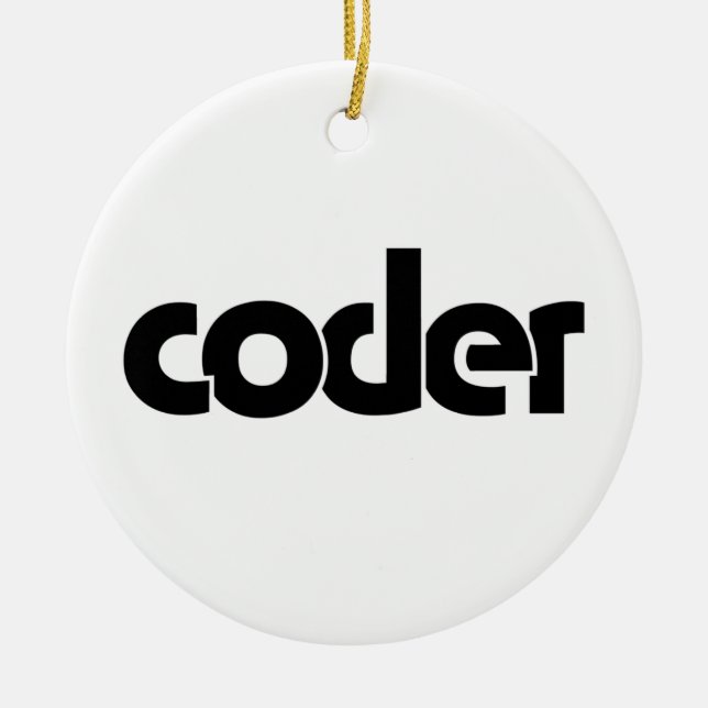 Coder Ceramic Tree Decoration (Front)