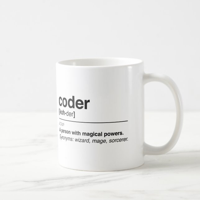 Coder definition coffee mug (Right)