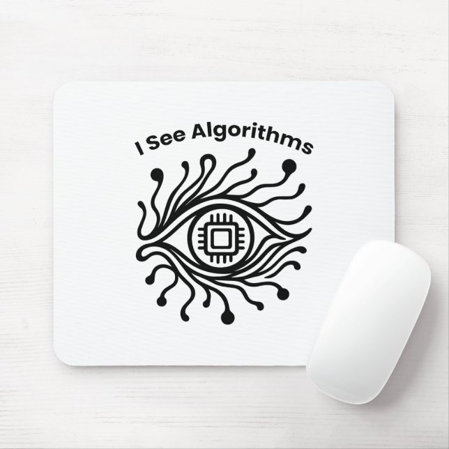 Coder Gift – Tech Eye Design – Mouse Pad (With Mouse)