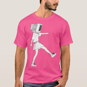 Coder girl computer head T-Shirt