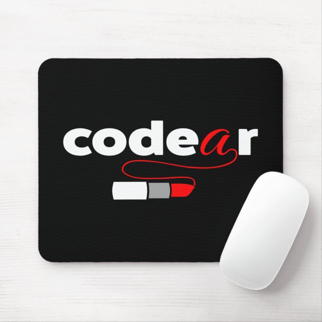Coder - girl mouse mat (With Mouse)