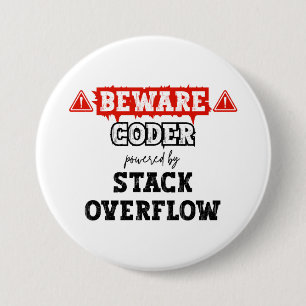 Coder Powered By Stack Overflow   Programming 7.5 Cm Round Badge