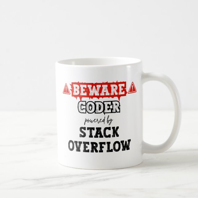 Coder Powered By Stack Overflow | Programming Coffee Mug (Right)