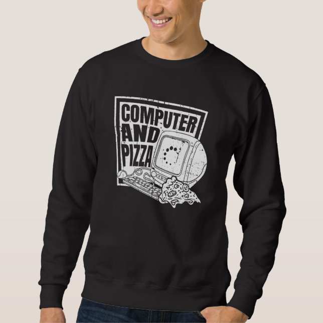 Coder Programming  Software Engineer Pizza Program Sweatshirt (Front)