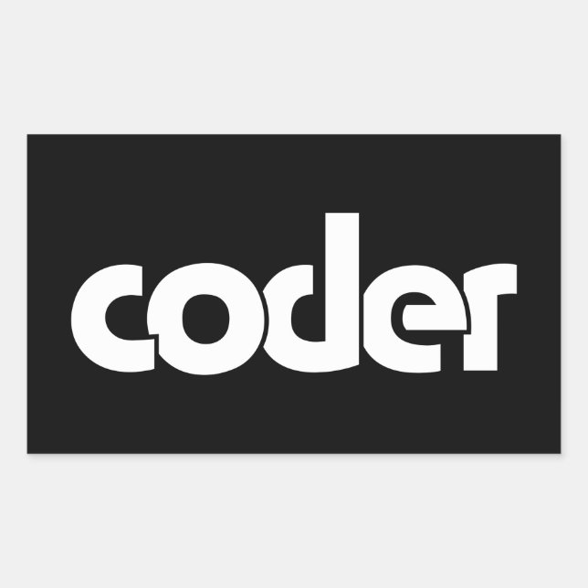 Coder Rectangular Sticker (Front)
