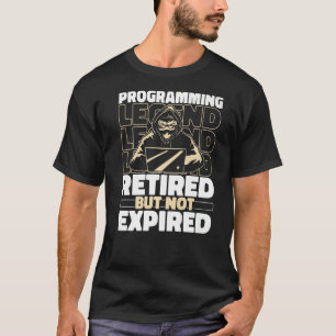 Coder Retired Coding Developer Software Engineer P T-Shirt