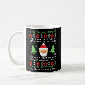 Coder Santa Claus Sql Clause Is Coming To Town Coffee Mug