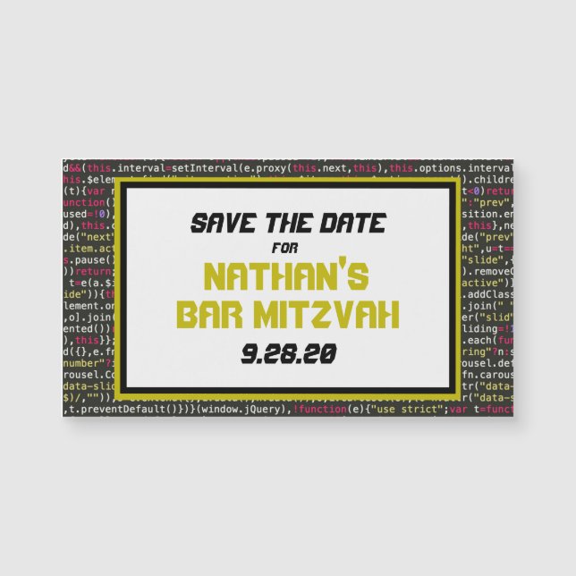 Coder's Party Save the Date Magnet (small) (Front)