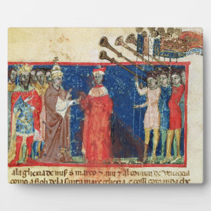 Codex Correr I 383 Doge Sebastiani Ziani receives Plaque