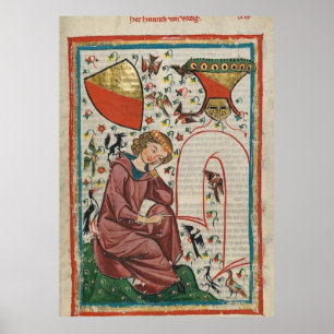Codex Manesse Herr Heinrich von Veldeke Poster