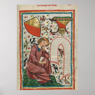 Codex Manesse Herr Heinrich von Veldeke Poster