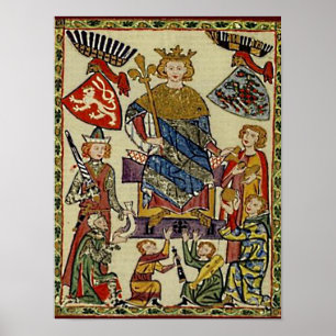 Codex Manesse - König Wenzel von Böhmen Poster