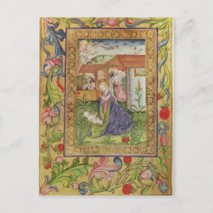 Codex Ser Nov 2599 f. 39v The Birth of Christ Postcard