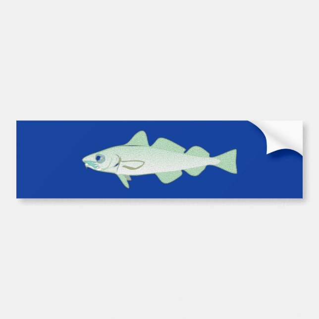 codfish fish fish bumper sticker (Front)