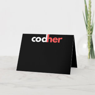 Codher Girl Programmer Women Stem Engineer Lovers Holiday Card