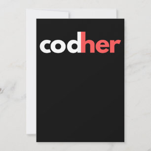 Codher Girl Programmer Women Stem Engineer Lovers Invitation