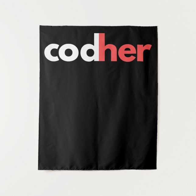 Codher Girl Programmer Women Stem Engineer Lovers Tapestry (Front)