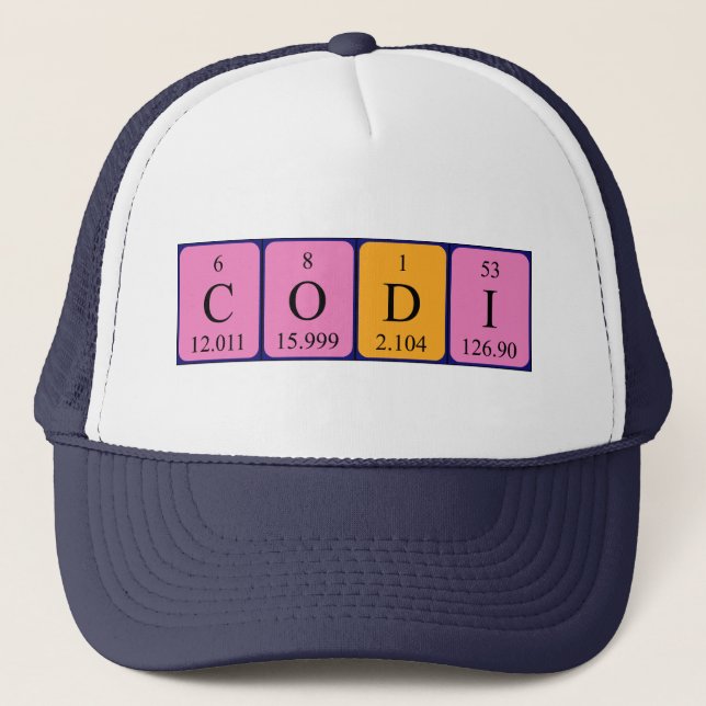 Codi periodic table name hat (Front)