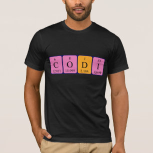 Codi periodic table name shirt