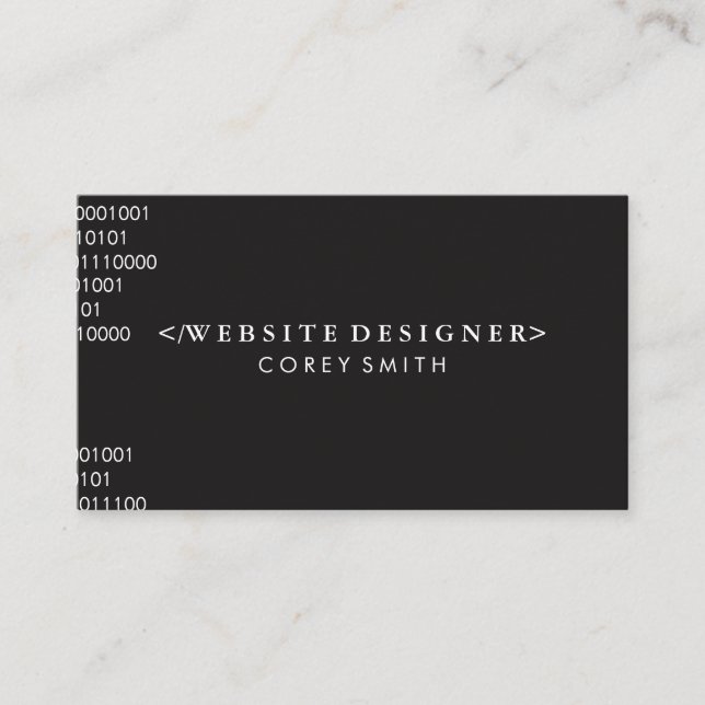 Coding Business Card (Front)
