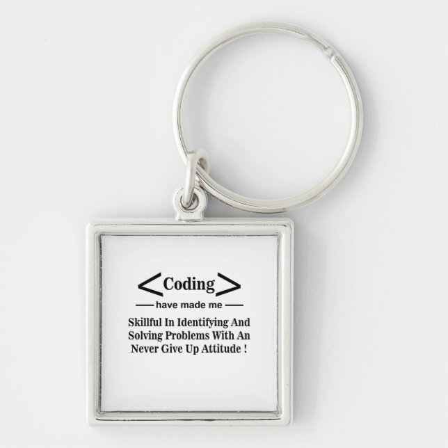 Coding Coder Developer Programmer Coding Key Ring (Front)
