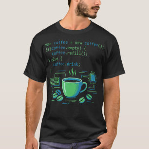Coding Coffee Drink Program Software Developer T-Shirt