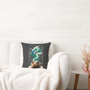 Coding & Coffee: Tech Enthusiast's Dream Art Cushion