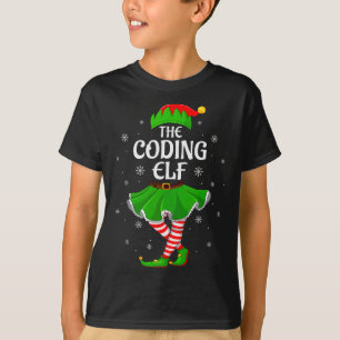 Coding Elf Christmas Family Girls Women Elf Squad T-Shirt