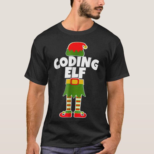 CODING ELF Christmas T  Computer Medical Coder Pro T-Shirt (Front)