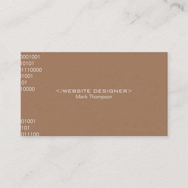 Coding (french beige) business card (Front)
