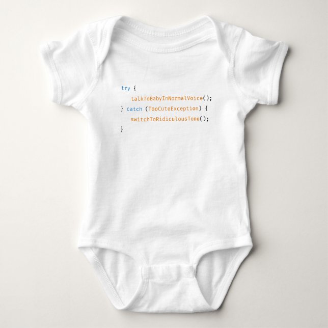 Coding Funny Cute Baby Saying Code Bodysuit (Front)