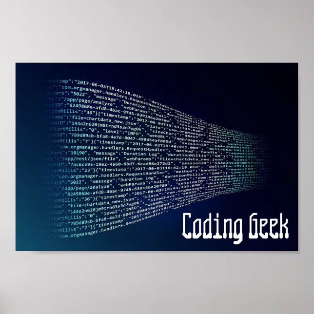 Coding geek computer code poster | Zazzle
