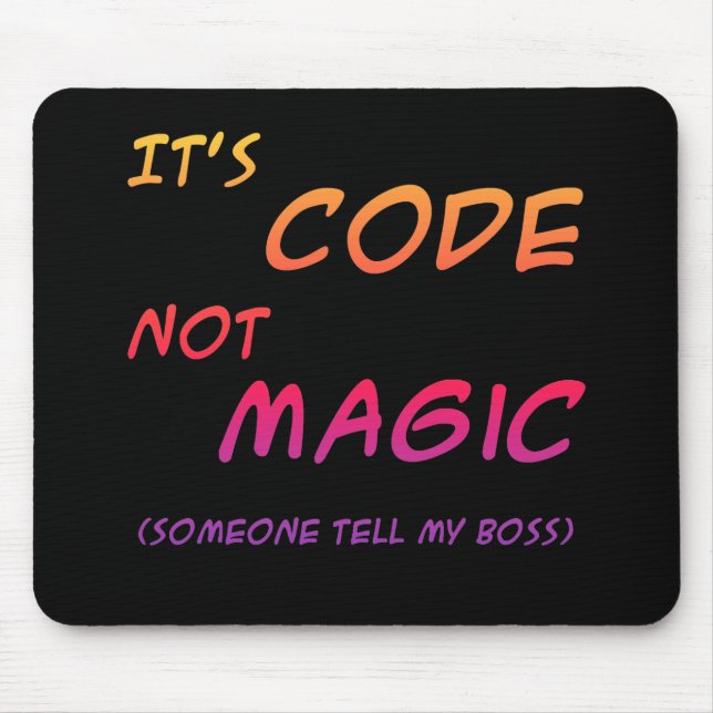 Coding Humour Mouse Mat (Front)