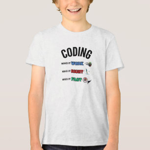 Coding Make it work make it right make it fast Tri-Blend Shirt