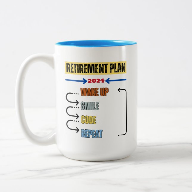 Coding - Retirement Plan 2024 Mug (Left)