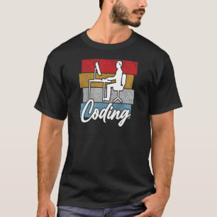 Coding Retro Vintage Programmer Developer Compute T-Shirt