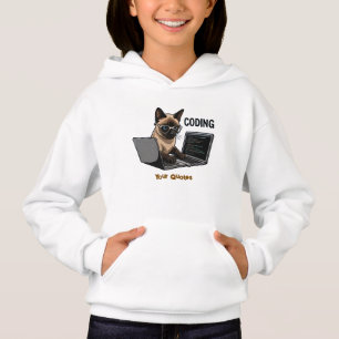 Coding Siamese Cat Cartoon