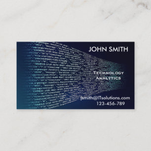 Coding technology analytics IT professional Business Card