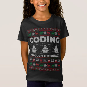 Coding Through The Snow Ugly Christmas Gift for Co T-Shirt