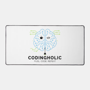 Codingholic Tech Brain Programmer & Coders Desk Mat