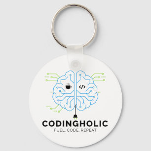 Codingholic Tech Brain Programmer  Key Ring