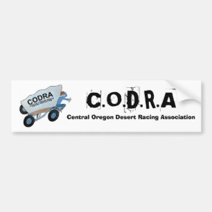 CODRAlogo, C.O.D.R.A, Central Oregon Desert Rac... Bumper Sticker
