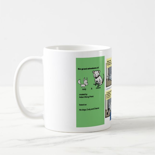cody & chance Armand le cat comic mug (Left)